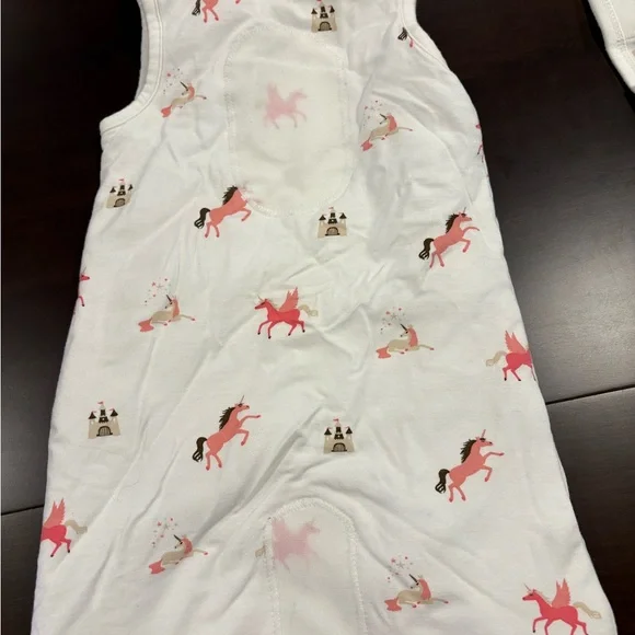 Kyte Baby White Swaddle with Pink Unicorns Bamboo Sleep Bag Swaddler - Picture 8 of 9